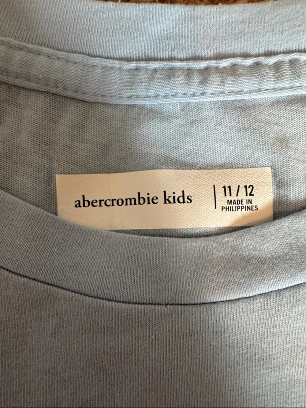 Abercrombie & Fitch Light Blue Short Sleeve Logo Tee - Picture 2 of 4
